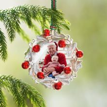 Newbridge Silverware Ivy Wreath Photoframe Hanging Christmas Decoration